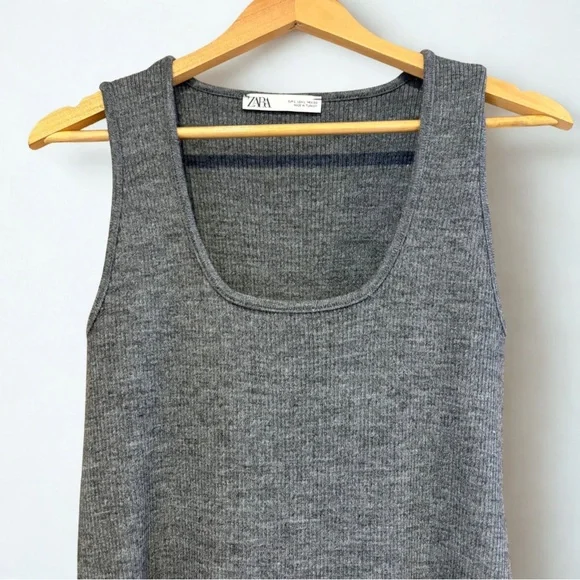 🩶 Zara Ribbed Knit 2-Piece Set – Size L - Picture 4 of 12